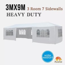 10'x30' Canopy Tent Party Wedding Tent Gazebo Pavilion with 7 Remove Sidewalls