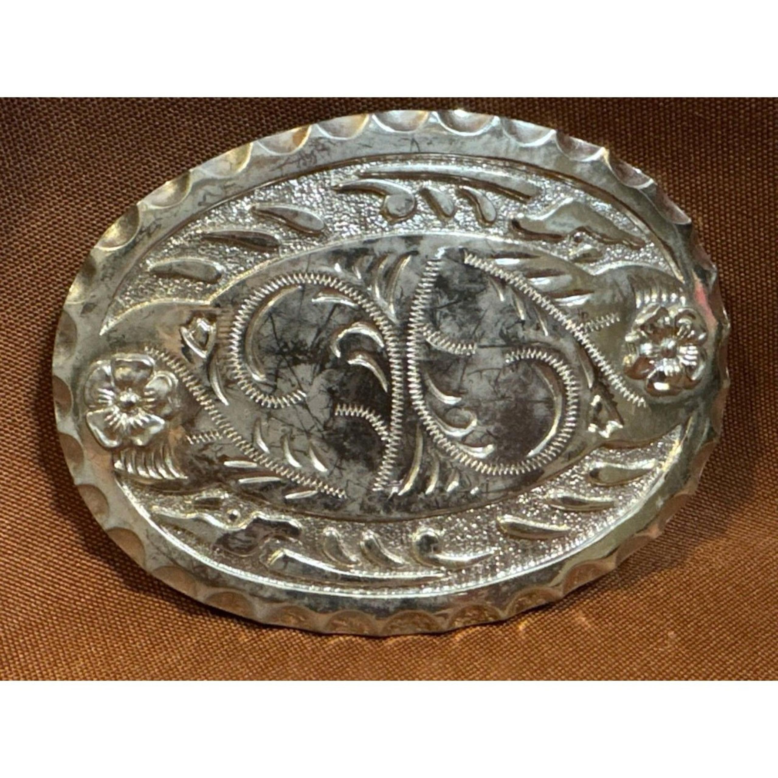 Silver Belt Buckle Rockmount Denver, Colo.
