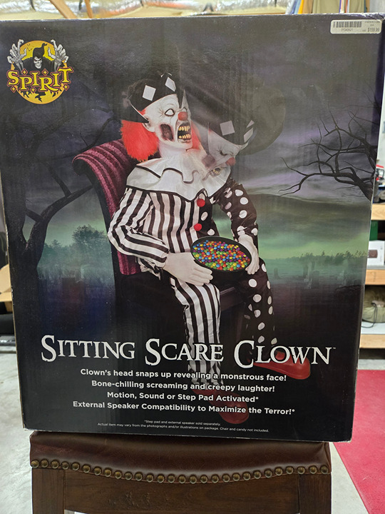 NIB Clown Animatronic from Spirit Halloween-Motion/Sound Activated