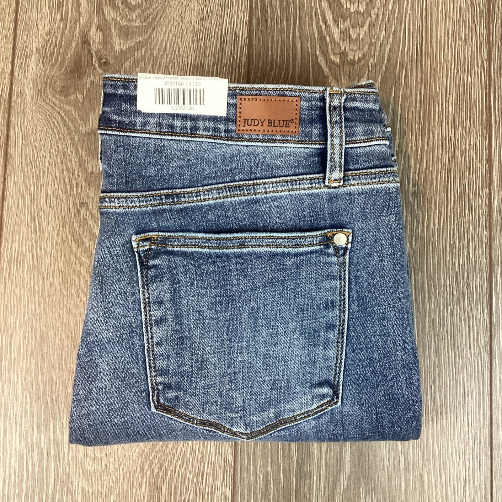 Judy Blue Jeans Denim 13/31 NEW Straight Slim Fit Mid Rise Womens Stretch Medium