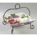 NEW Pfaltzgraff Flower Market Square Divided Server w/ Metal Rack