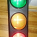 Radio Shack LIGHTED TRAFFIC LIGHT (Flashes) MAN CAVE, GARAGE, Tool Shop.