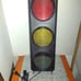 Radio Shack LIGHTED TRAFFIC LIGHT (Flashes) MAN CAVE, GARAGE, Tool Shop.