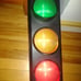 Radio Shack LIGHTED TRAFFIC LIGHT (Flashes) MAN CAVE, GARAGE, Tool Shop.