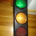 Radio Shack LIGHTED TRAFFIC LIGHT (Flashes) MAN CAVE, GARAGE, Tool Shop.
