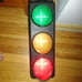 Radio Shack LIGHTED TRAFFIC LIGHT (Flashes) MAN CAVE, GARAGE, Tool Shop.