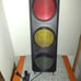 Radio Shack LIGHTED TRAFFIC LIGHT (Flashes) MAN CAVE, GARAGE, Tool Shop.