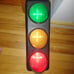 Radio Shack LIGHTED TRAFFIC LIGHT (Flashes) MAN CAVE, GARAGE, Tool Shop.