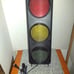 Radio Shack LIGHTED TRAFFIC LIGHT (Flashes) MAN CAVE, GARAGE, Tool Shop.