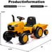 12V Kids Ride On Tractor Electric Excavator Battery Powered With Remote Control