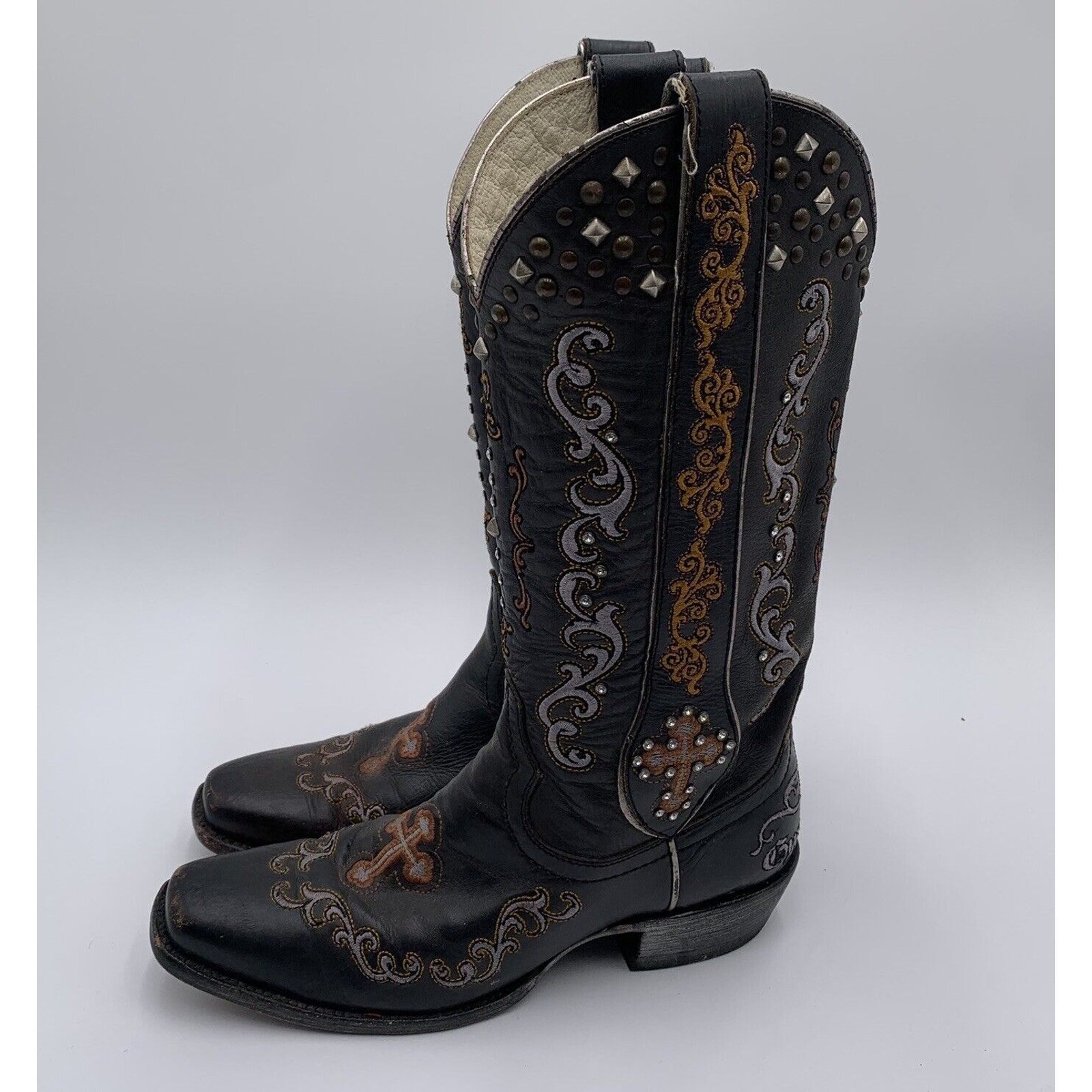 Ariat Gypsy Soule Cowgirl Boots Womens Brown Leather Guilded Gypsy Size 8 B