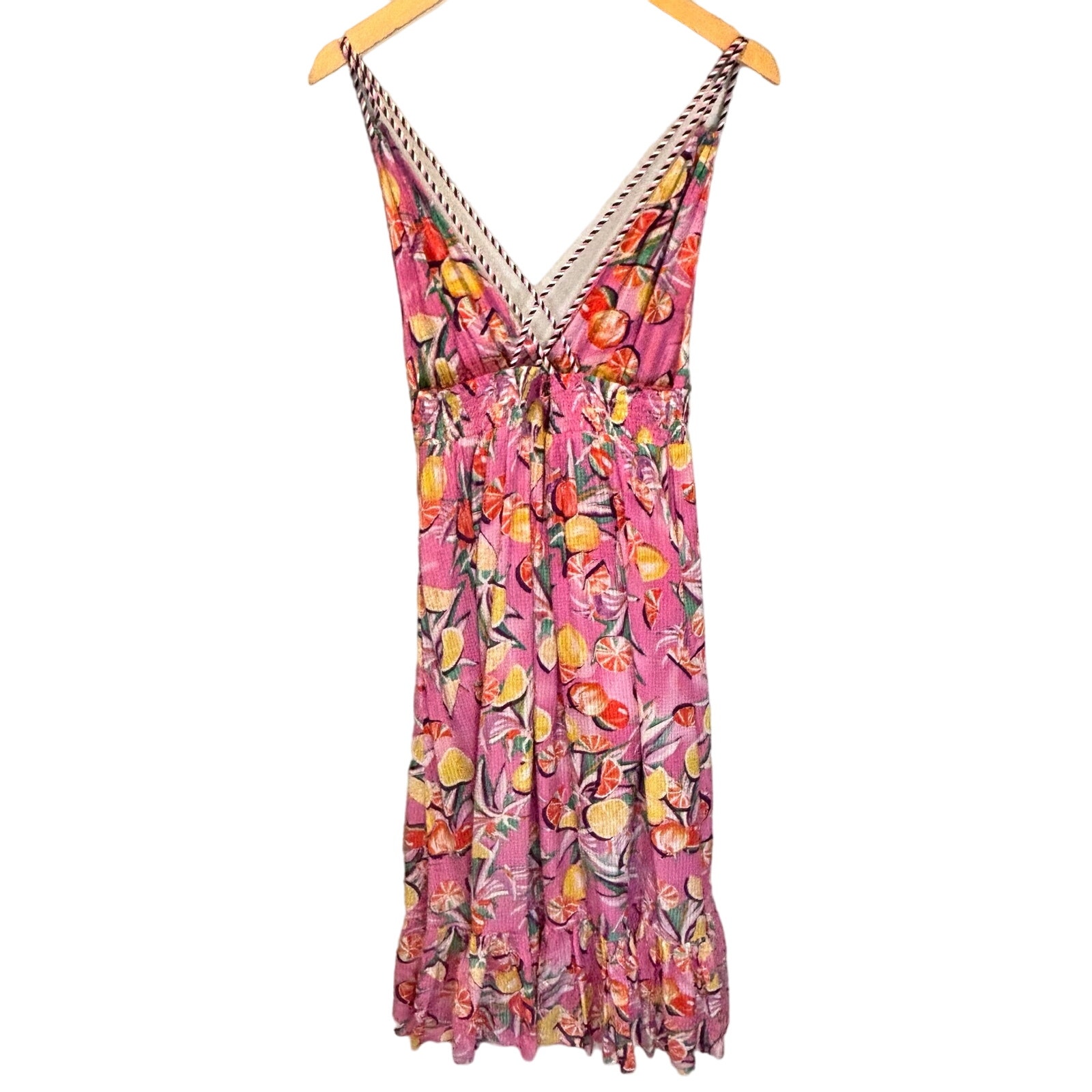Scotch & Soda Novelty Citrus Print Midi Dress - size 38 (Medium)