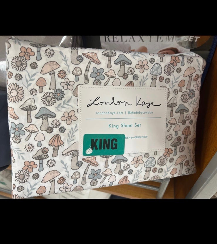 Mushroom KING Sheet Set by London Kaye