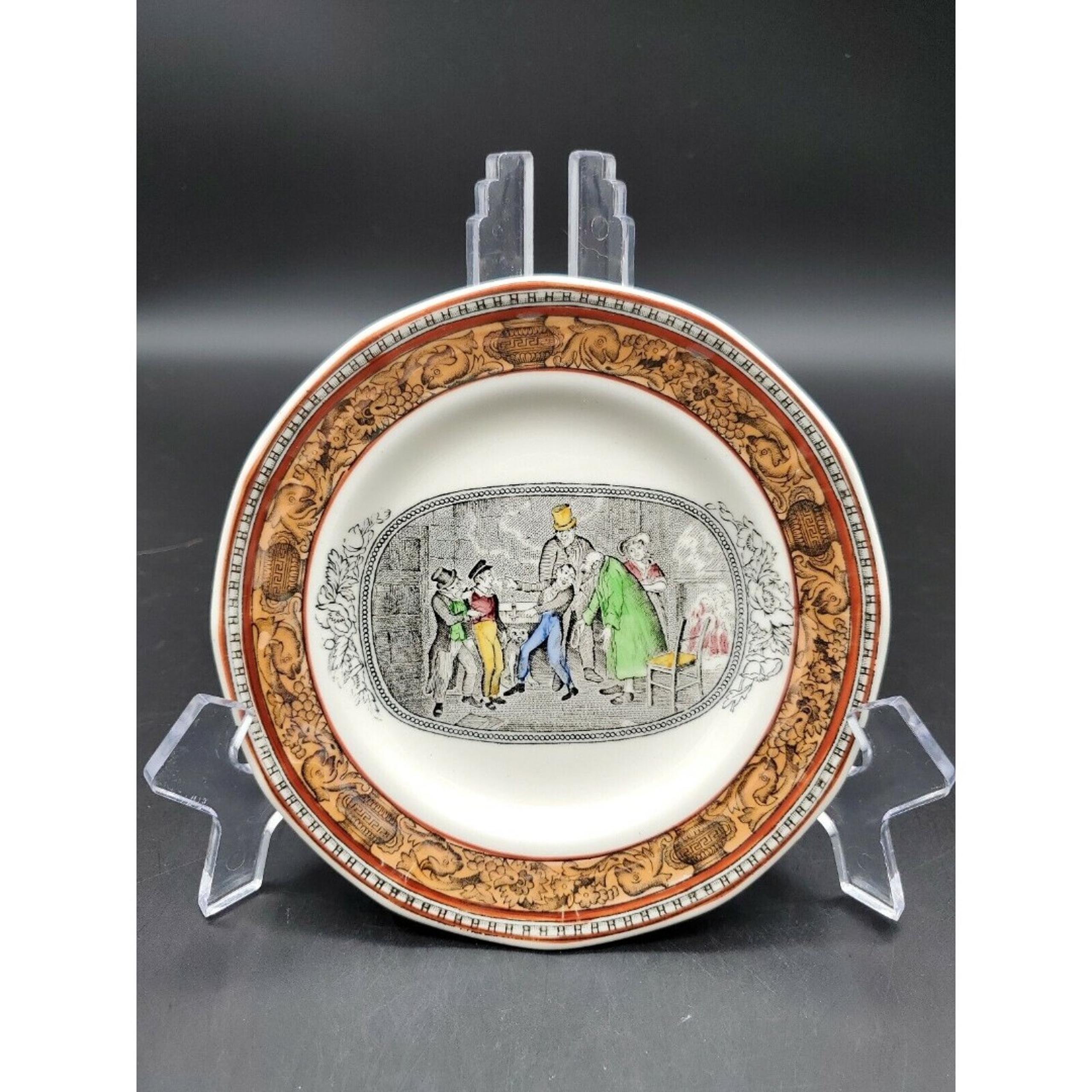 Adams Ironstone Plate Oliver's Reception by Fagin and the Boys 6" Plate MINT
