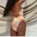 NWT Stone Fox Swim Women's Riva One Piece Swimsuit M Hot Tropix Print Multicolor