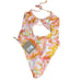 NWT Stone Fox Swim Women's Riva One Piece Swimsuit M Hot Tropix Print Multicolor