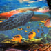 Ocean under the sea bed covering with pillow case