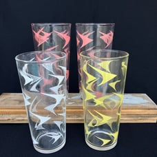 Vintage MCM Boomerang 12oz Iced Tea Tumblers - Set of 4