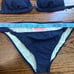 Victoria’s Secret Bikini and top swimwear size M navy knits details