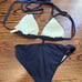 Victoria’s Secret Bikini and top swimwear size M navy knits details