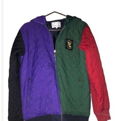 TEDDY FRESH QUILTED JACKET/COAT sz M Color block H3H3 podcast trendy collect
