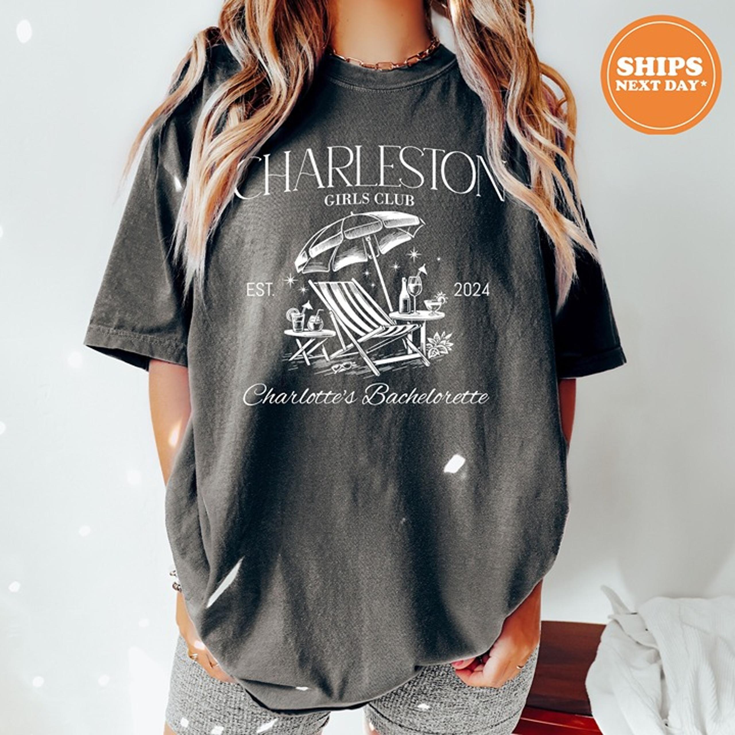 Custom Beach Bachelorette T-shirt or Charleston Bachelorette Shirt or Personaliz