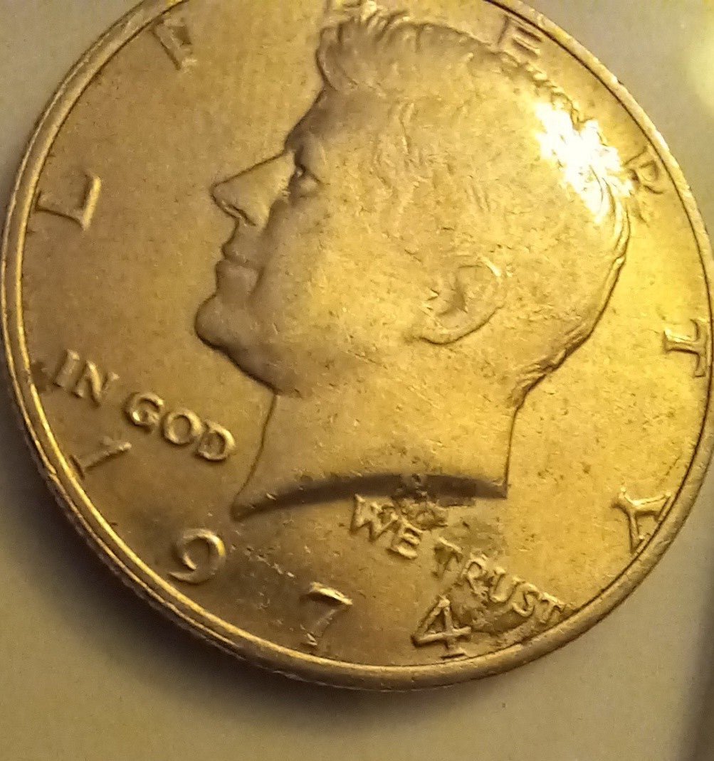 Collector coin Error 1974 JFK half dollar