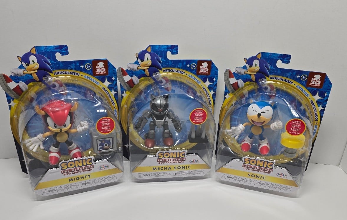 Sonic The HedgeHog 30th Anniversary Figures Bundle of 3