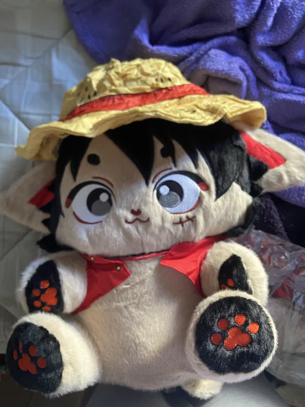 Monkey D Luffy meow One Piece New Cute