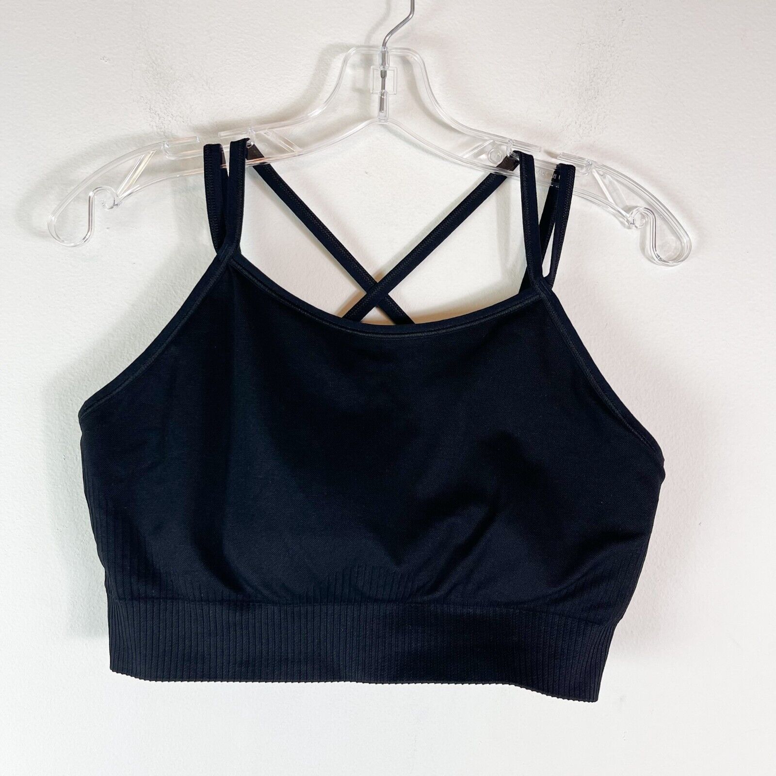 Zella NWOT Black Lotus Double Strap Sports Bra Size XXL