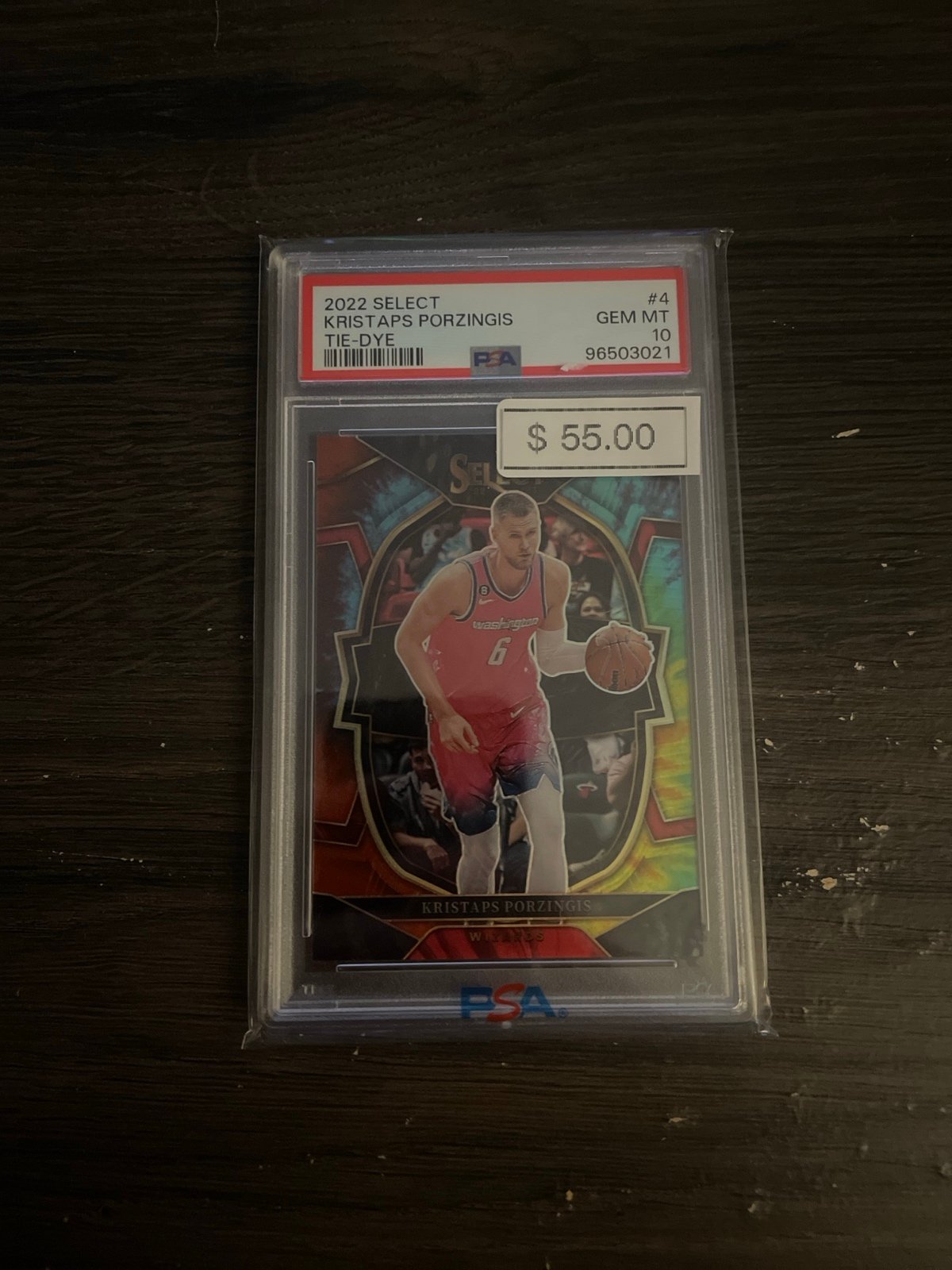 2022 Panini Select Kristaps Porzingis Tie-Dye /25 PSA 10