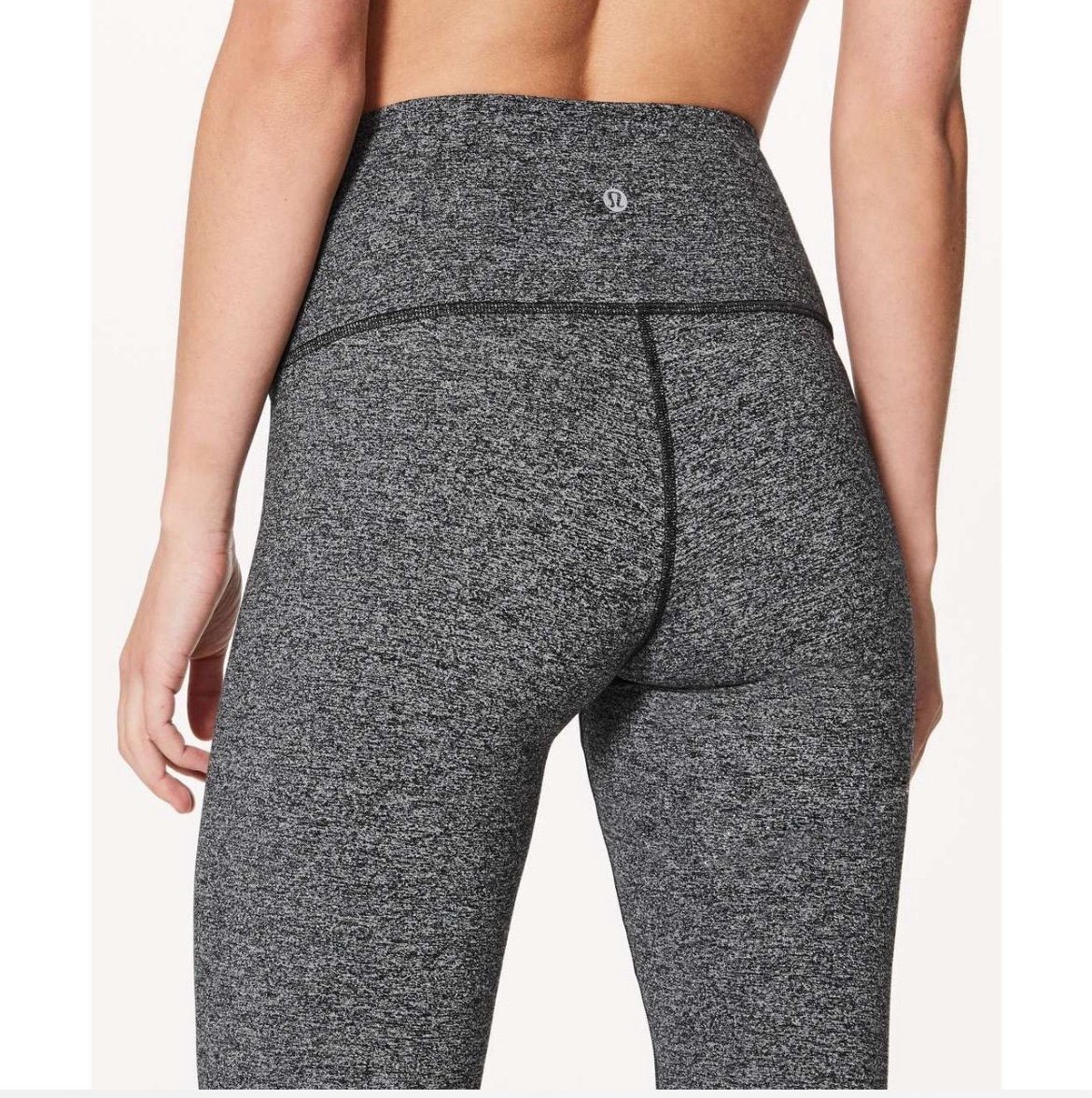 Lululemon Wunder Under Black Gray Leggings Size 12
