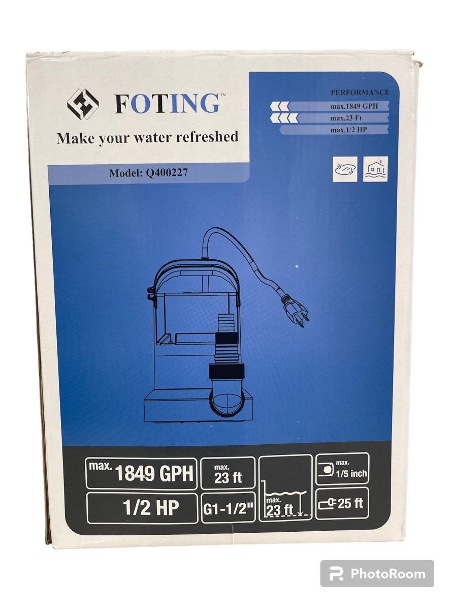 FOTING 1/2 HP Sump Pump Submersible