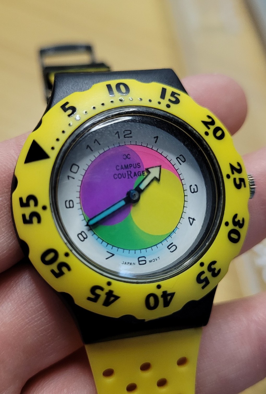 Campus Courage by David Pakter Watch Yellow Diving Water Resistant