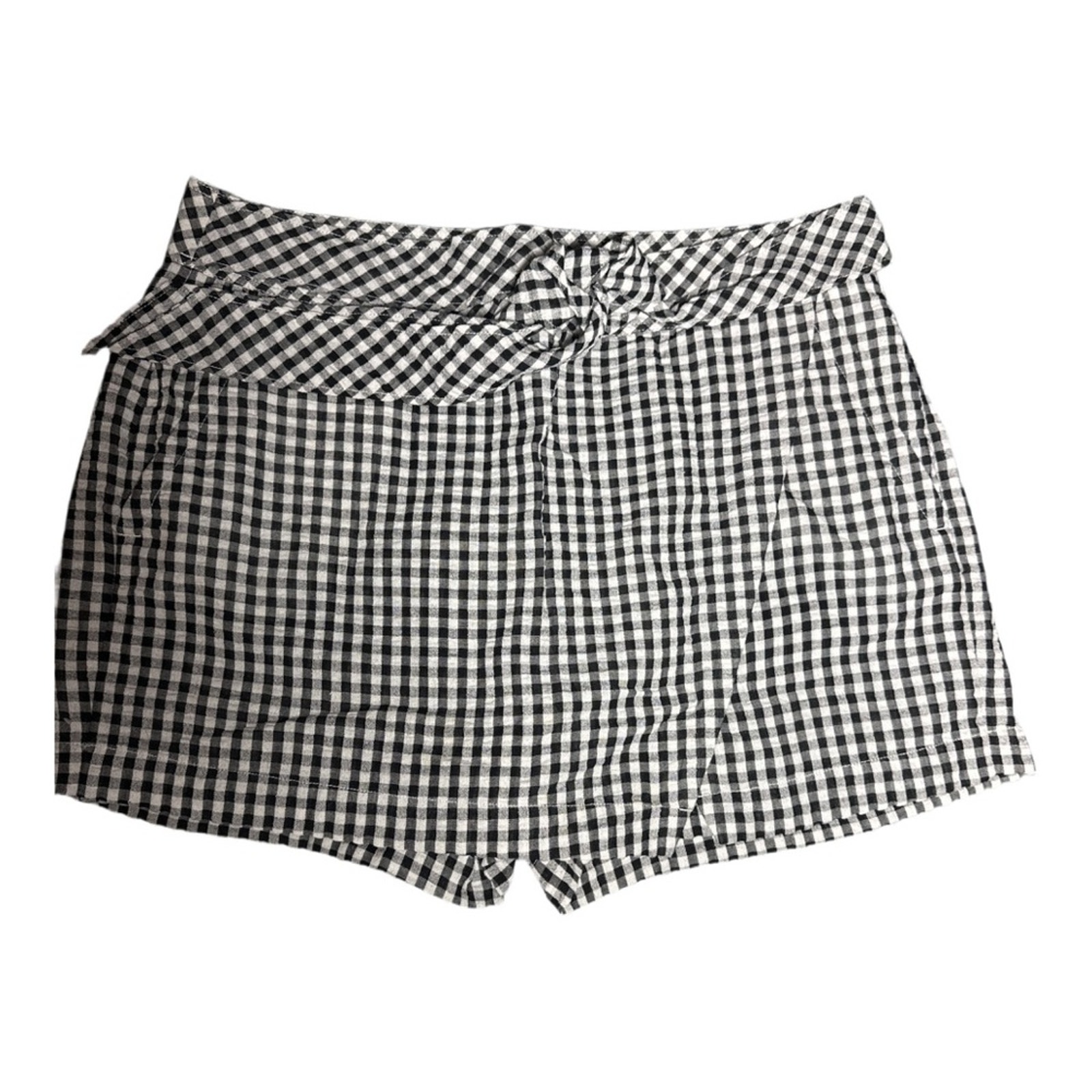 Vineyard Vines Black & White Gingham Seersucker Skort Size 4 Preppy