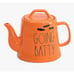 Rae Dunn Halloween 2022 GOING BATTY Orange Functional Teapot New in Box