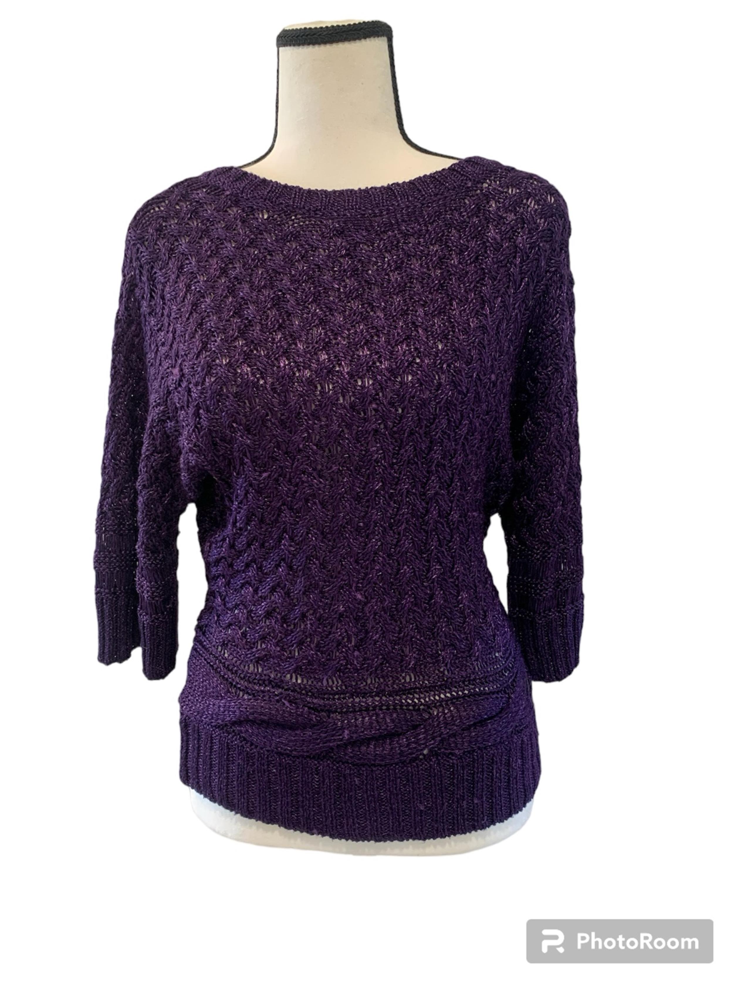 Jennifer Lopez purple knit top