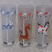 Libbey vintage frosted set of 5 hi-ball glasses