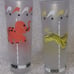 Libbey vintage frosted set of 5 hi-ball glasses