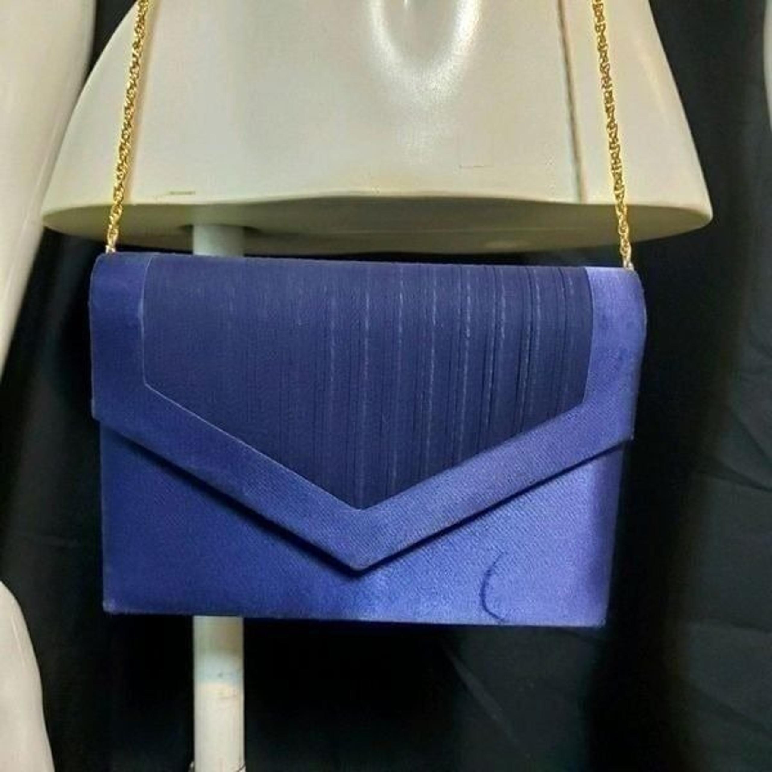 Valerie Stevens Blue & Gold Crossbody Purse