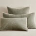 Pottery Barn Cross Stitch Eucalyptus Velvet Quilted Shams Euro & Standard *****