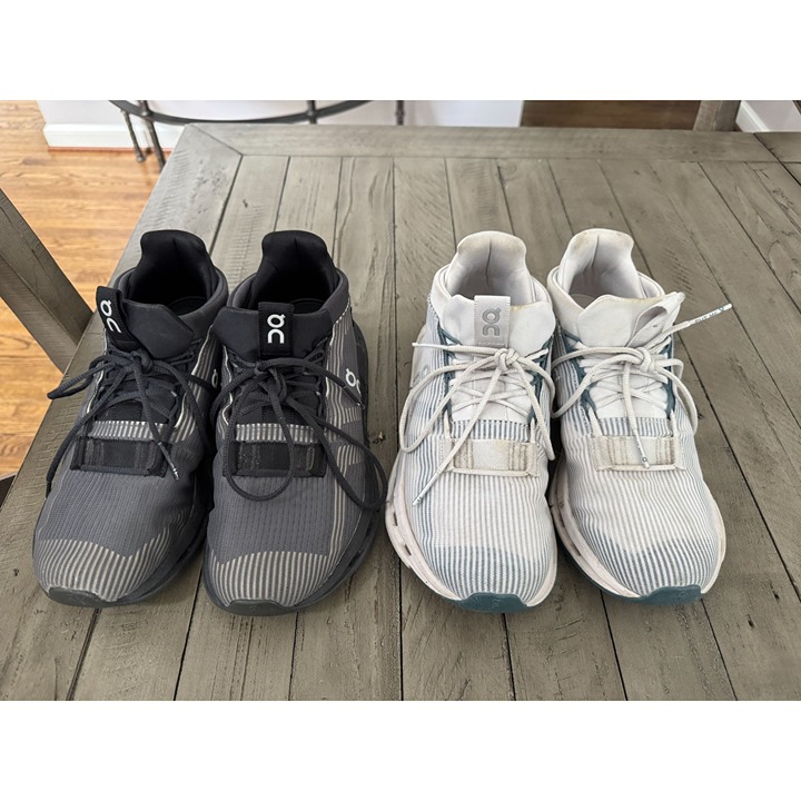 Lot of 2 Ladies On Running Cloudnova Void in Black and White Size 7