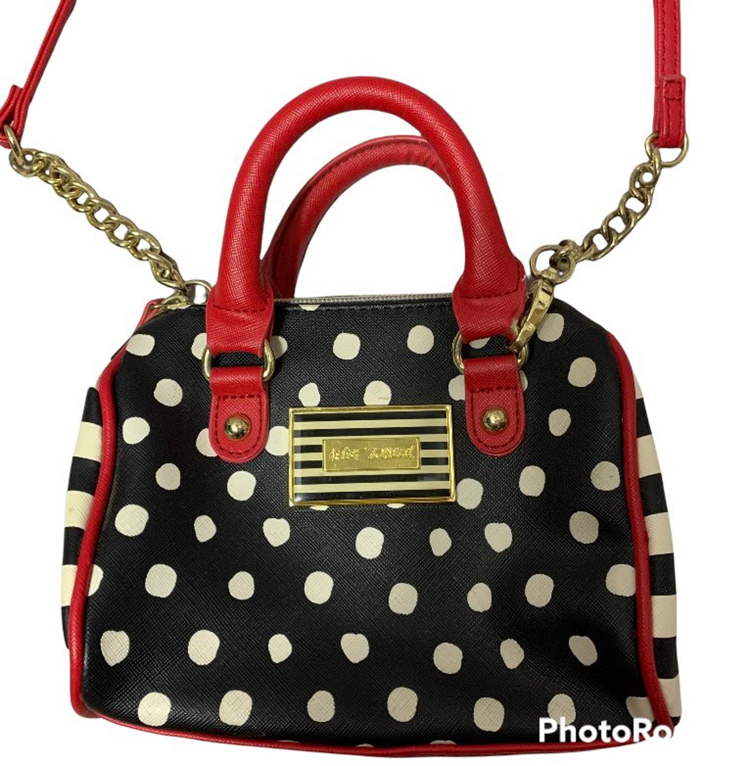 Betsey Johnson Polka-Dot Satchel Crossbody Bag