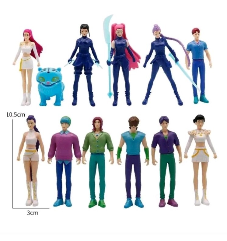 Kpop Demon Hunter Witch Girl Anime Figures 12Pcs Collectible Dolls Set