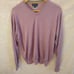 Peter Millar Lavender V-Neck Two Tone Collar Pullover Sweater Made in Italy