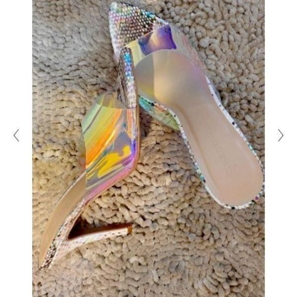 Wild Diva Iridescent Peep-Toe Heels