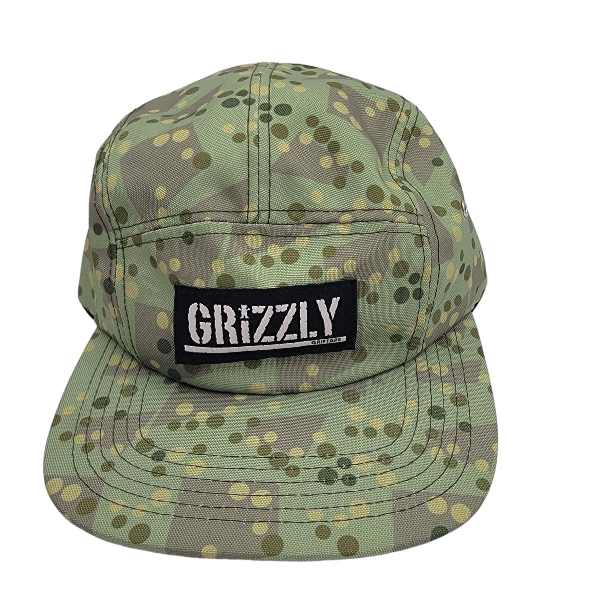 Grizzly Griptape Skate 5 Panels Mens Hat Snapback Cap green dot camo