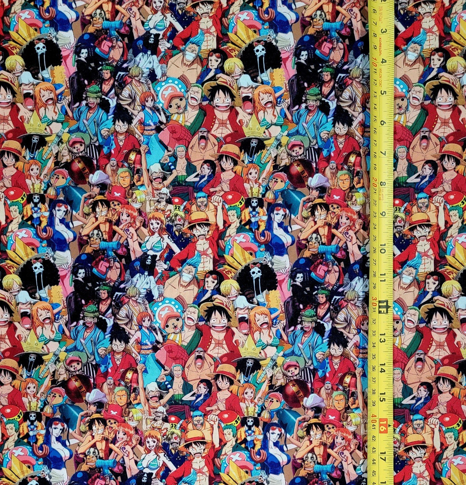ONE PIECE ANIME COLLAGE FABRIC 1 YARD