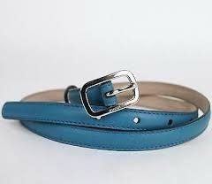 NWT Silver Square Buckle Brown Leather b