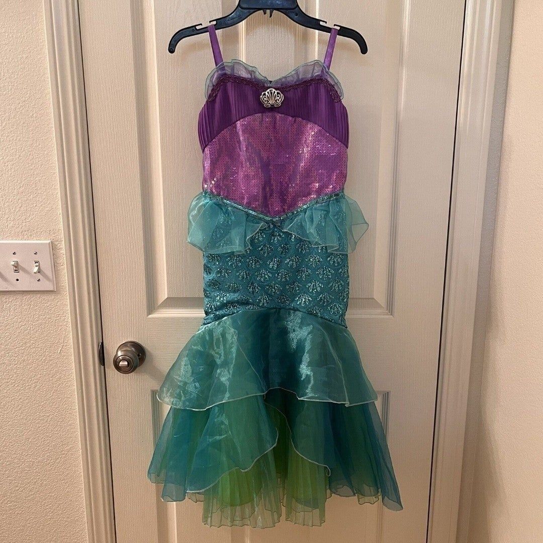 Disney Castle Collection Ariel The Little Mermaid Dress Costume Girls Size 7-8